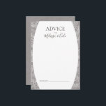 Rustikaler Winter | Gray Wedding Advice Card Hinweiskarte<br><div class="desc">Dieser rustikale Winter | Graue Hochzeitsratenkarte ist perfekt für Ihre moderne Hochzeit im Dezember. Entworfen mit einfachen Urlaub Blumen und Pinecones auf einem grauen kraft Hintergrund. Es ist sicher, um Ihre elegante minimalistische Weihnachtszeit zu beenden. Fühlen Sie sich frei, um es behalten, wie es ist oder wählen Sie es mit...</div>