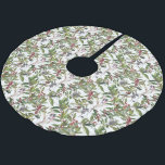 Rustikaler Winter Holly Berries Weihnachtsfest Polyester Weihnachtsbaumdecke<br><div class="desc">Dieser rustikale Weihnachtsbaumrock mit Beeren und Zweigen in Grün- und Rottönen auf weißem Hintergrund. Wunderschön von Simply Farmhouse Press kreiert.</div>