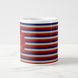 Rustikaler Winter Mit Monogramm Jumbo-Tasse