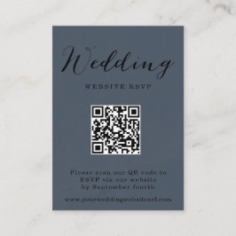 Rustikaler Winter Mountain QR Code Wedding Respons Begleitkarte