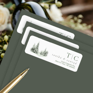 Rustikaler Winter Wedding Forest Green ID1049