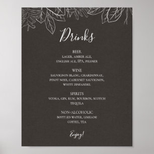 Rustikaler Winter   Zeichen des Kohle-Hochzeitsget Poster