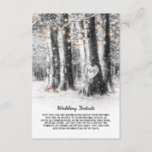 Rustikaler Winterbaum & Saitenlichter Hochzeitdeta