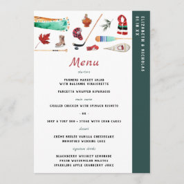 Rustikaler Winterberg | Camping Wedding Menu Menükarte