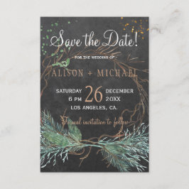 rustikaler Winterkranz mit Halbpension rett Hochze Save The Date