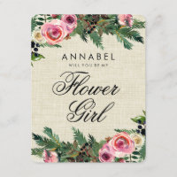 Rustikaler Winterschlaf wird mein Blumenmädchen se