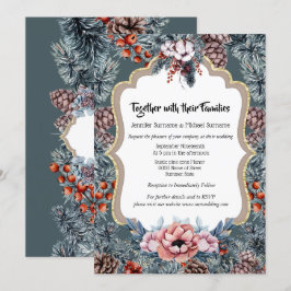 Rustikaler Winterurlaub mit Kiefernholzkiefern Einladung