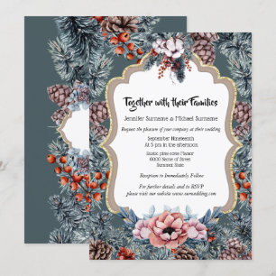 Rustikaler Winterurlaub mit Kiefernholzkiefern Einladung