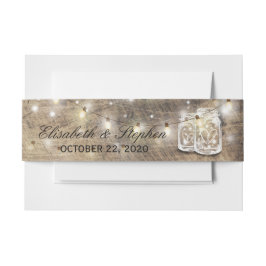 Rustikaler Wood Mason Jar String Lights Polteraben Einladungsbanderole