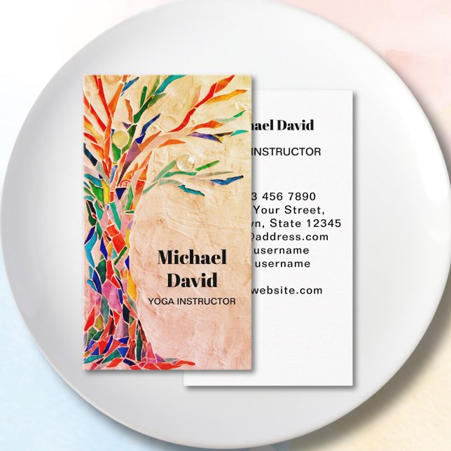 Rustikaler Yoga-Instruktor Visitenkarte (Von Creator hochgeladen)