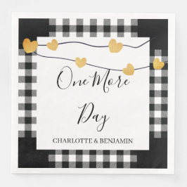 Rustikales Abendessen bei Hochzeit und Probe Serviette