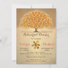 Rustikales Abendessen im Herbst Probe mit bunten L Einladung