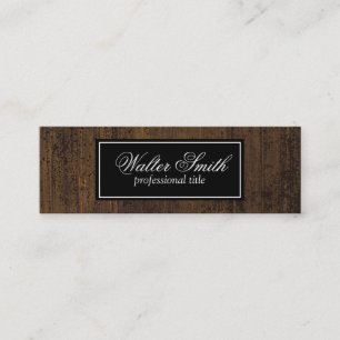 Rustikales, abgenutztes Holz Mini Visitenkarte