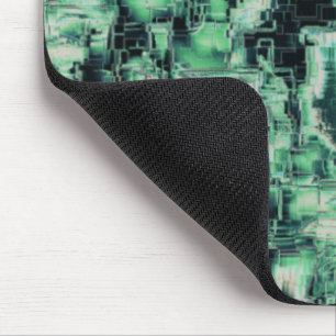 Rustikales abstraktes Bildmosaik in grüner Farbe Mousepad