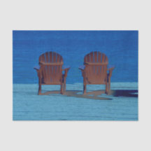 Rustikales Adirondack Brown Beach Stairs Blue Ocea