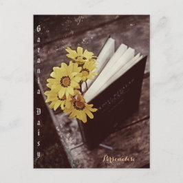 Rustikales Afrikanisches Gelbschwanz-Blume-Lesezei Postkarte