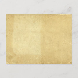 Rustikales, altes, gestanztes Pergament Postkarte