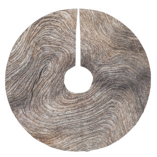 Rustikales altes Holz, texturierter Hintergrund Polyester Weihnachtsbaumdecke