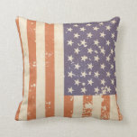 Rustikales amerikanisches Flaggenkissen Kissen<br><div class="desc">Rustikales amerikanisches Flaggenkissen</div>