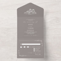 Rustikales Amethyst Graue Farm Wedding RSVP