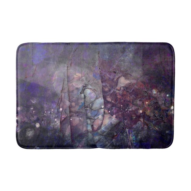 Rustikales Amethyst KristallGeode Badematte (Vorderseite)