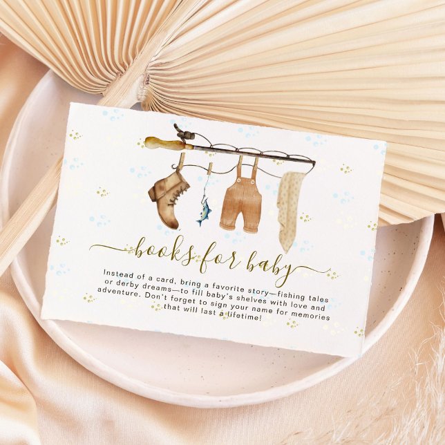 Rustikales Angeln Derby Babydusche Bücher für Baby Begleitkarte (Von Creator hochgeladen)