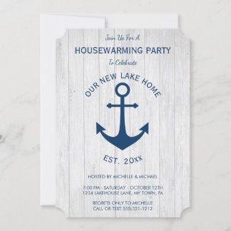 Rustikales Ankerhaus der Nautischen Marine Einladung