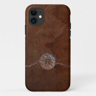 Rustikales antikes Blick-prägeartiges iPhone 11 Hülle