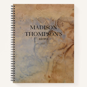 Rustikales antikes Vintages Papierrezeptbuch Notizbuch