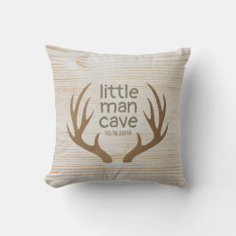 Rustikales Antlers Little Man Höhle Kinderzimmer Kissen