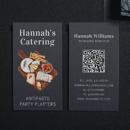 Rustikales Aquarell Antipasto Platter Catering Visitenkarte