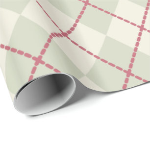 Rustikales Argyle-Weihnachtspapier Geschenkpapier