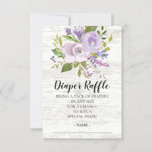 Rustikales Baby-Duschkabine-Windeln-Raffle-Ticket