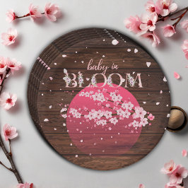 Rustikales Baby in Bloom Sakura Cherry Blossom Pappteller