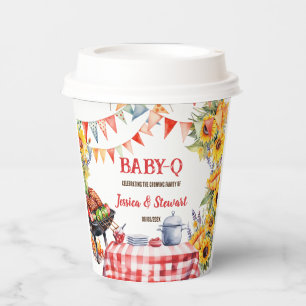 Rustikales BABY-Q Barbecue Picnic Sonnenblume Kari Pappbecher