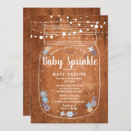 Rustikales Baby Sprinkle Mason Jar String Lights Einladung