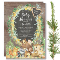 Rustikales Baby Woodland Animals Baby Dusche