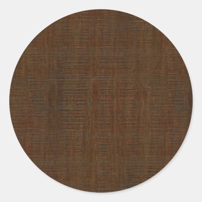 Rustikales Bamboo Holz Grain Textur aussehen Runder Aufkleber (Vorderseite)