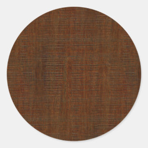 Rustikales Bamboo Holz Grain Textur Look Runder Aufkleber