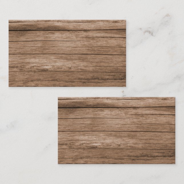 Rustikales Barholz Visitenkarte (Vorne/Hinten)