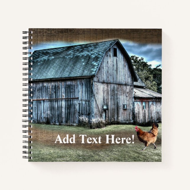 Rustikales BarNotebook Notizbuch (Vorderseite)