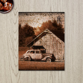 Rustikales Bauernhaus Barn Vintage Car