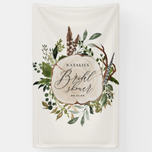 Rustikales Bauernhaus botanisches Brautparty Banner