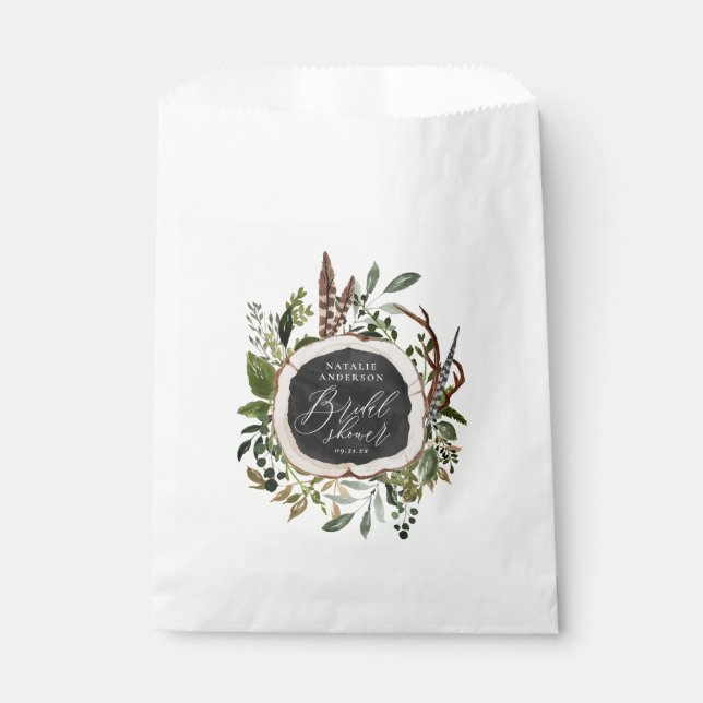 Rustikales Bauernhaus botanisches Brautparty Geschenktütchen (Vorderseite)