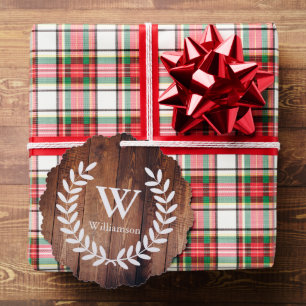 Rustikales Bauernhaus Brown Wood White Country Lau Ornament Karte