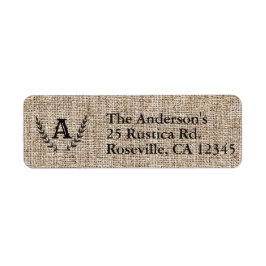 Rustikales Bauernhaus Burlap & Black Botanic Laure