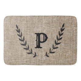 Rustikales Bauernhaus Burlap & Black Botanic Laure Badematte