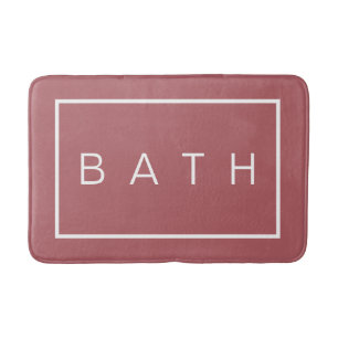 Rustikales Bauernhaus Chic Pink Rose Minimal  Badematte
