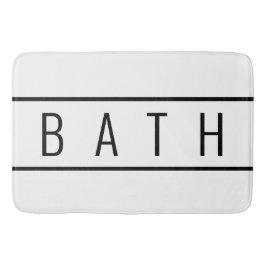 Rustikales Bauernhaus Chic White Black Badematte