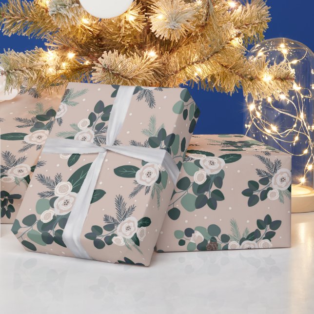 Rustikales Bauernhaus Geschenkpapier (Feiertage)